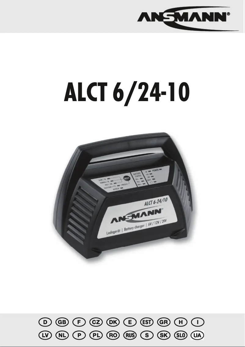 Page 1 de la notice Manuel utilisateur Ansmann ALCT6-24/10