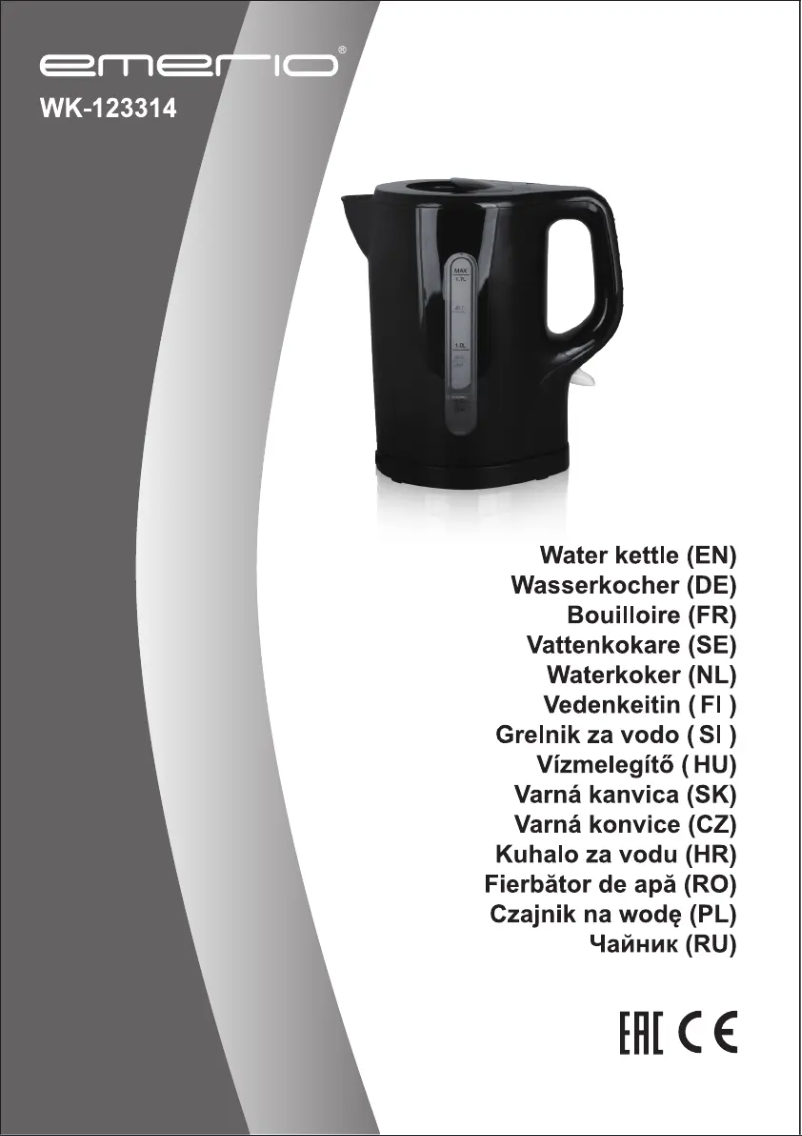 Page 1 de la notice Manuel utilisateur Emerio WK-123314