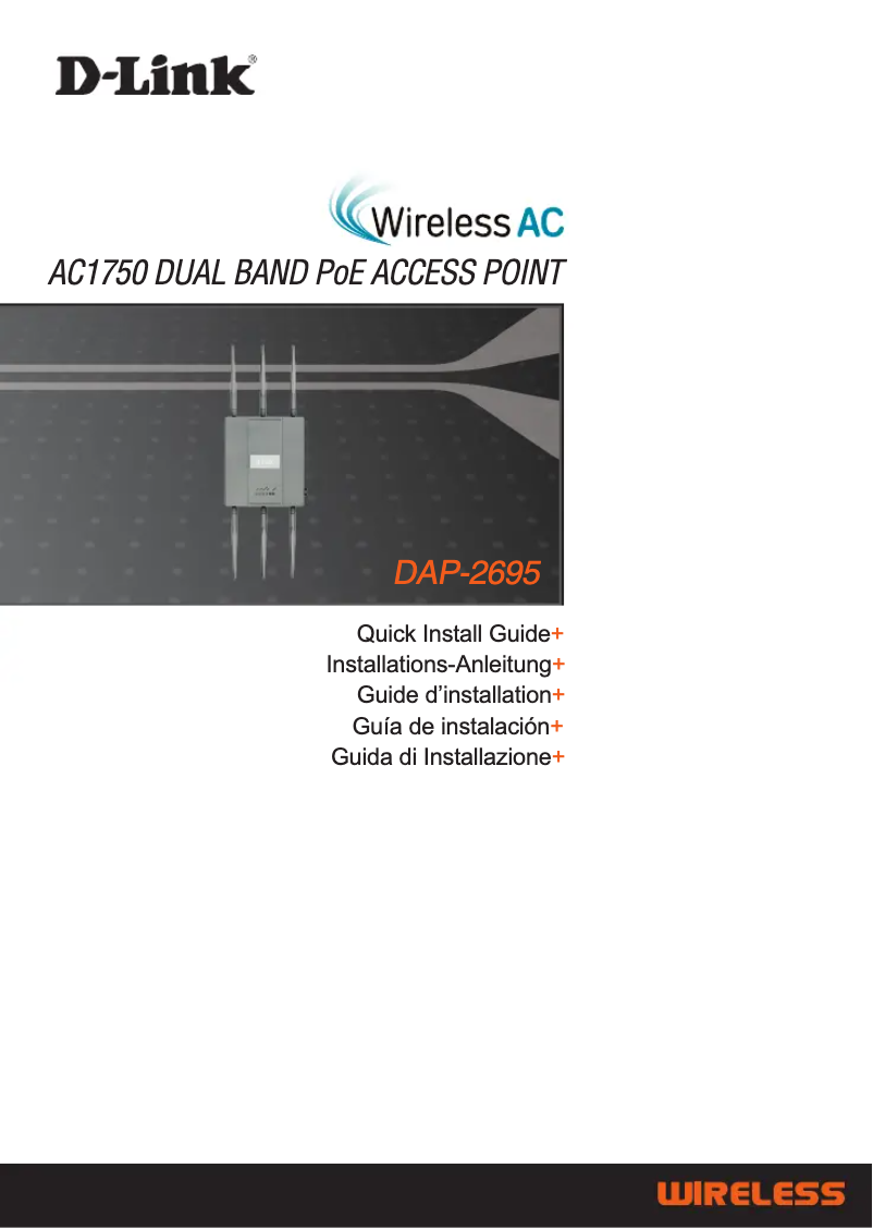 Page 1 de la notice Guide de démarrage rapide D-Link DAP-2695