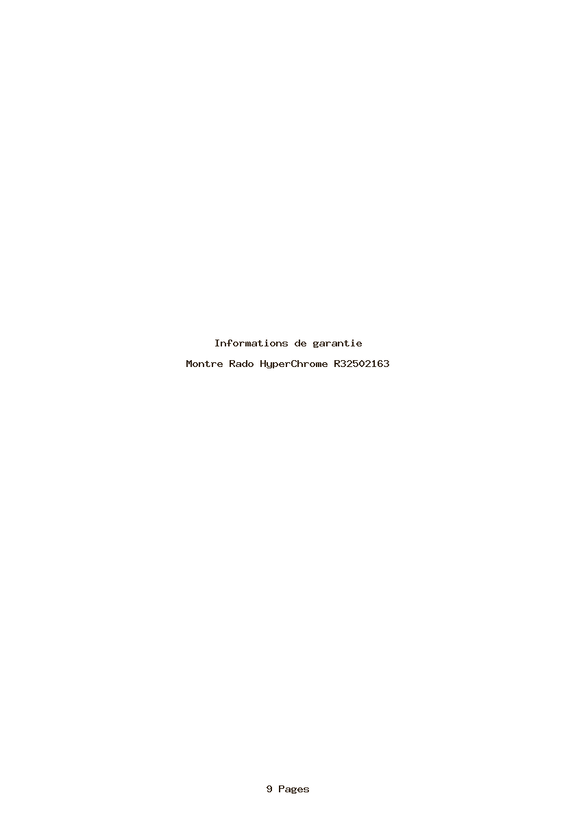 Image de la première page du manuel de l'appareil HyperChrome R32502163