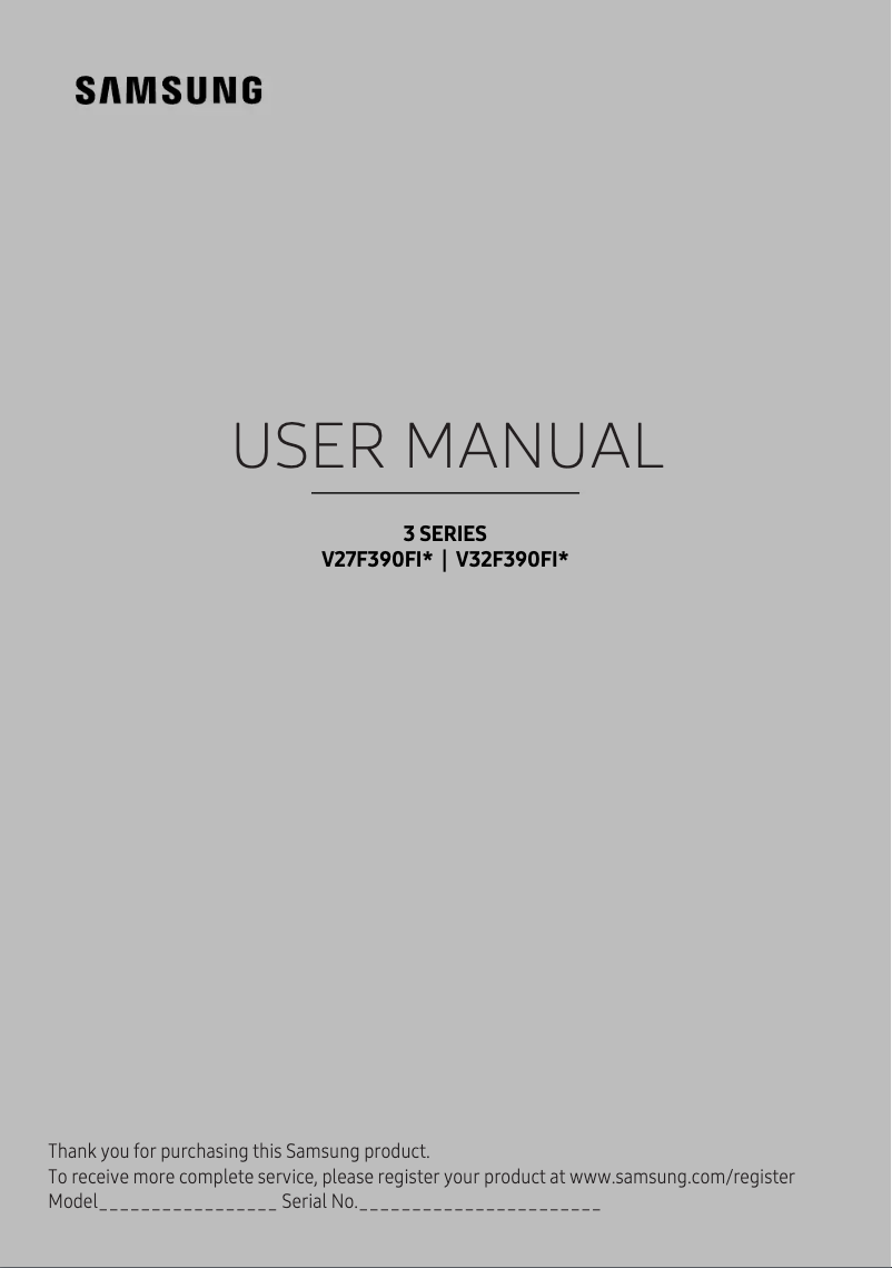 Página 1 del manual Manual de usuario Samsung V32F390FIX