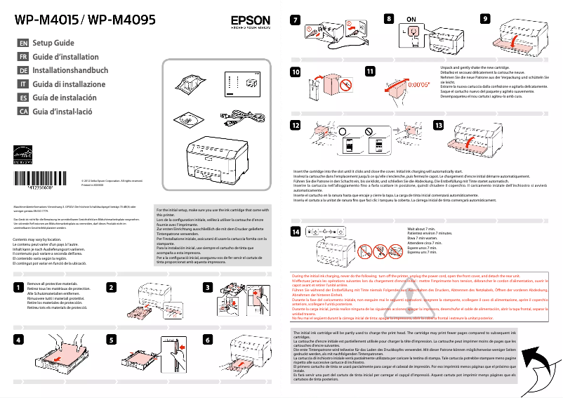 Página 1 del manual Guía de instalación Epson WorkForce Pro WP-M4015DN