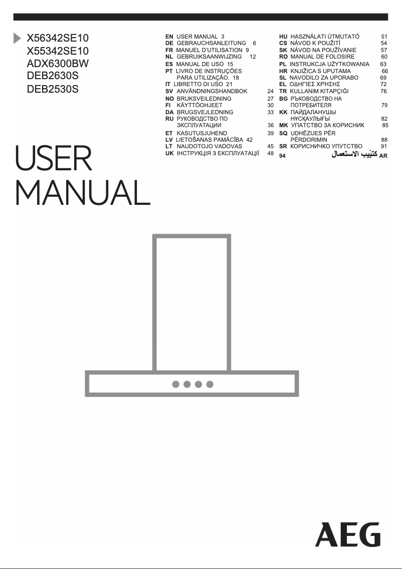 Page 1 de la notice Manuel utilisateur AEG DEB2630S