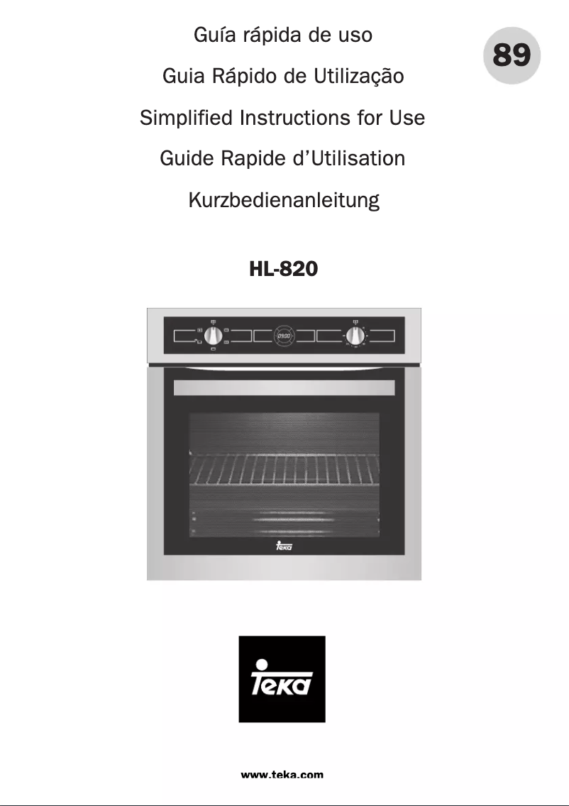 Page 1 de la notice Manuel utilisateur Teka HL 820