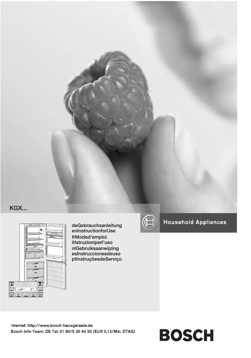 Page 1 de la notice Manuel utilisateur Bosch KGX28M20