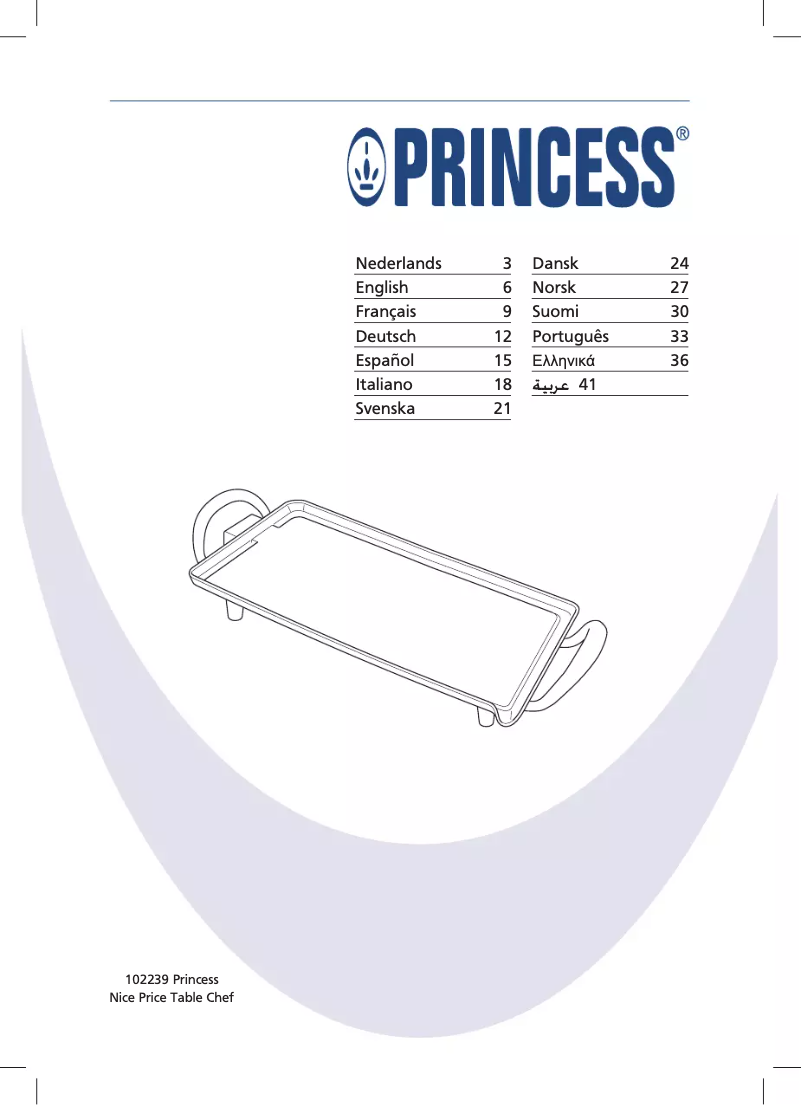 Page 1 de la notice Manuel utilisateur Princess 102239
