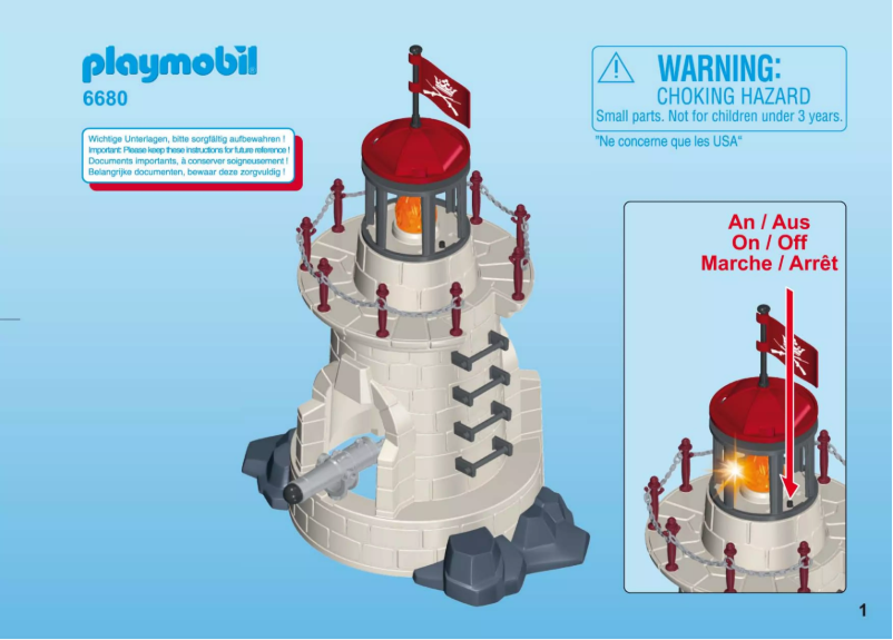 Page 1 of the manual User Manual Playmobil Pirates Soldiers' Lookout with Beacon 6680