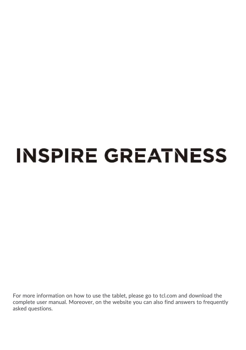 Page 1 de la notice Manuel utilisateur TCL TAB 10 LTE Gen2