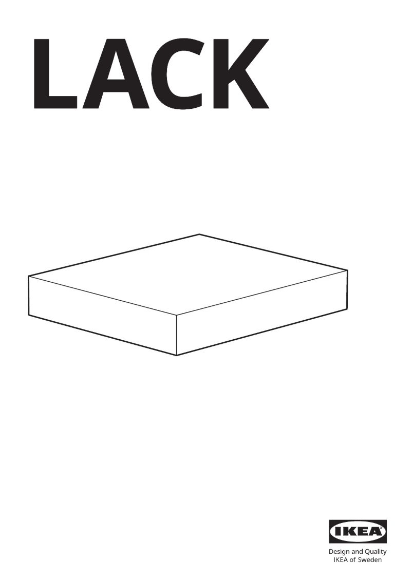 Page 1 de la notice Manuel utilisateur Ikea LACK 502.821.77