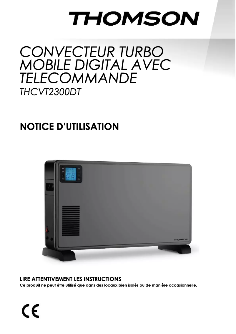 Page 1 de la notice Manuel utilisateur Thomson THCVT2300DT