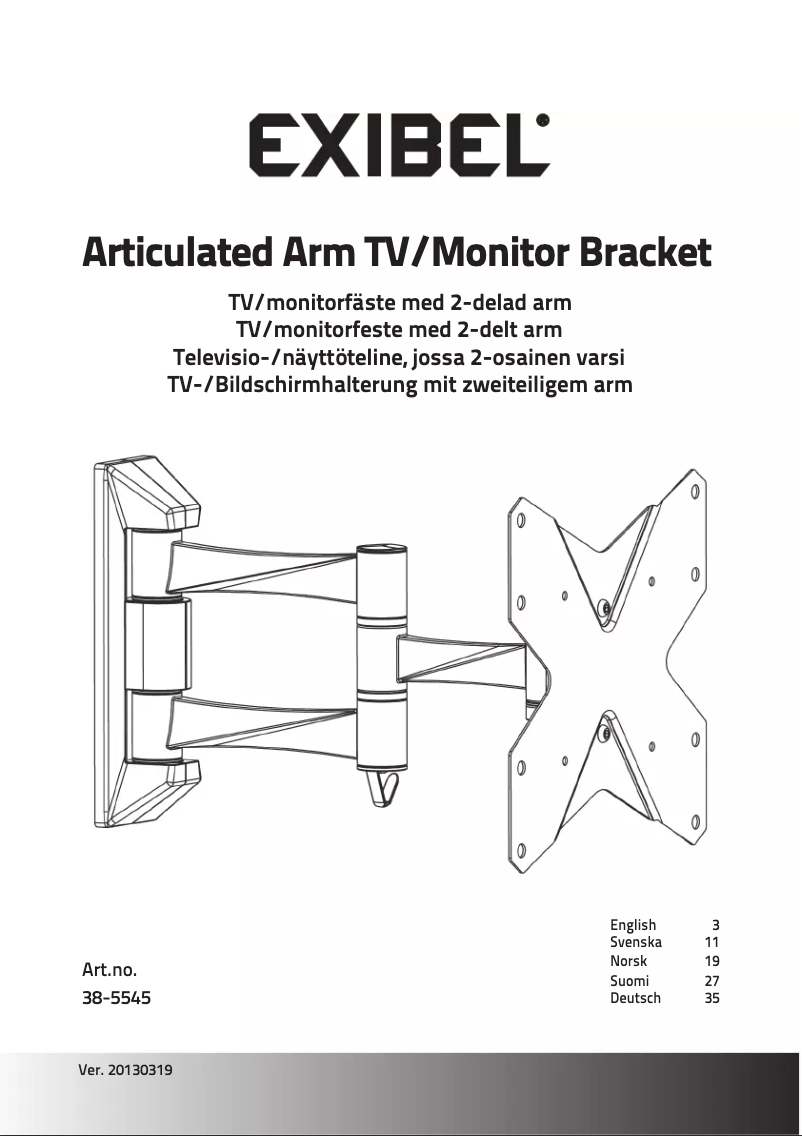 Page 1 de la notice Manuel utilisateur Exibel 38-5545