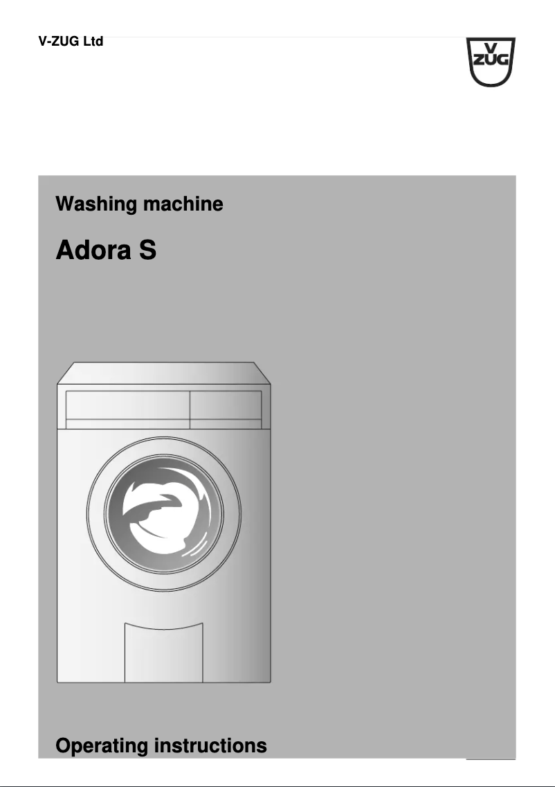 Página 1 del manual Manual de usuario V-Zug Adora S