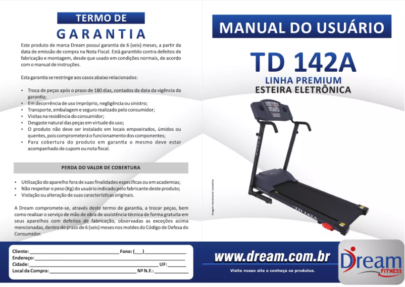 Page 1 de la notice Manuel utilisateur Dream TD 142 A