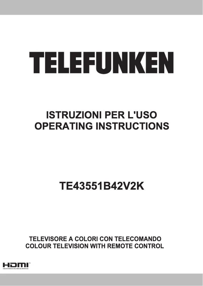 Page 1 de la notice Manuel utilisateur Telefunken TE43551B42V2K