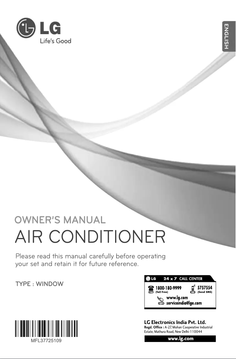 Page 1 of the manual User Manual LG LWA5CP5F1