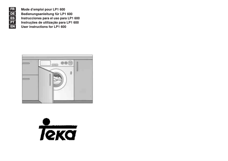 Page 1 de la notice Manuel utilisateur Teka LP1 600