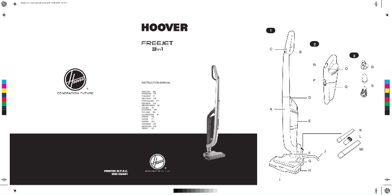 Page 1 de la notice Manuel utilisateur Hoover Freejet FJ 120