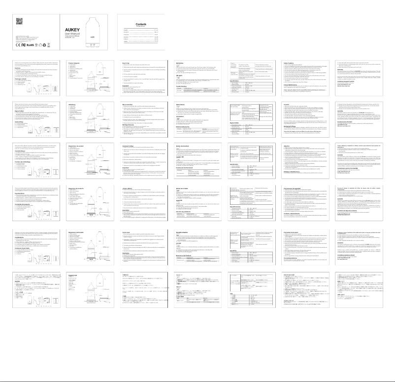 Page 1 de la notice Manuel utilisateur Aukey LT-ST9