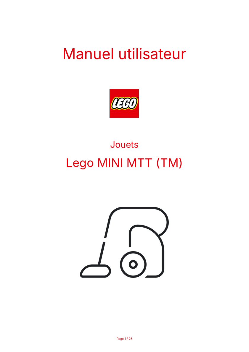 Image de la première page du manuel de l'appareil MINI MTT (TM)