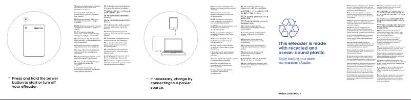 Page 1 de la notice Guide de démarrage rapide Kobo Clara Colour