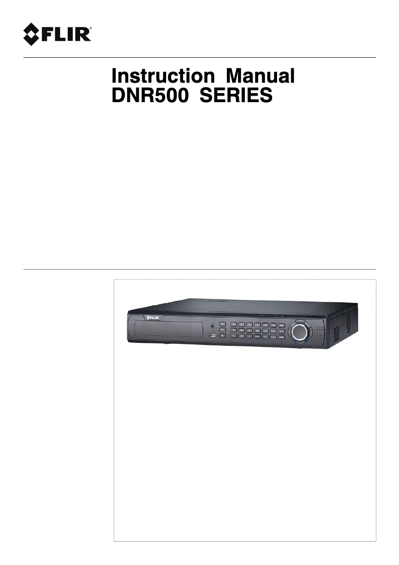 Page 1 de la notice Manuel utilisateur FLIR DNR516R6
