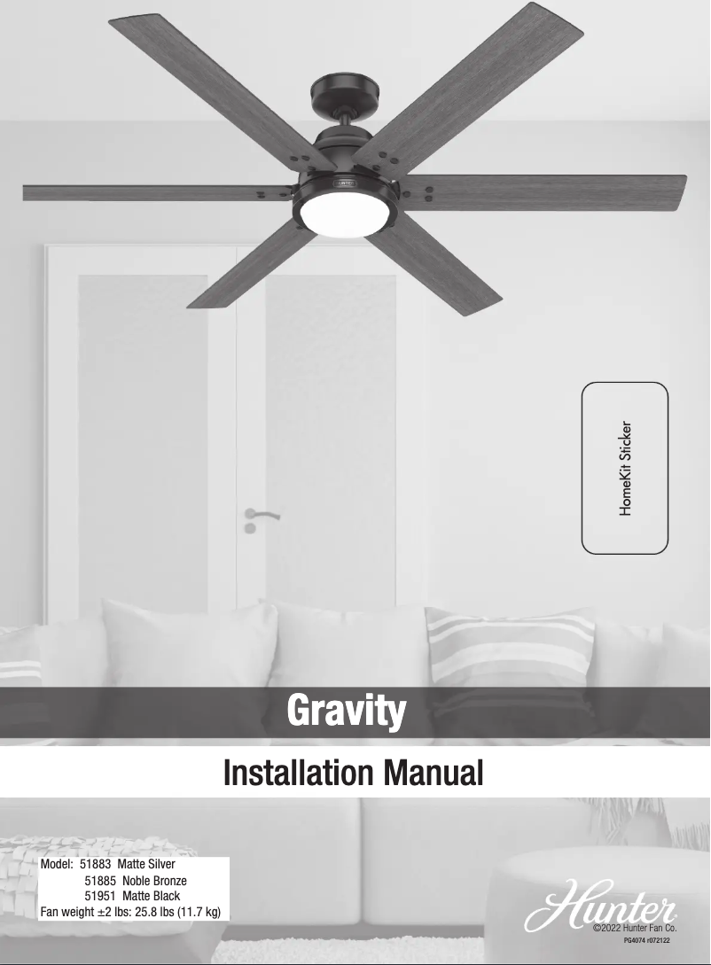 Page 1 of the manual User Manual Hunter Gravity