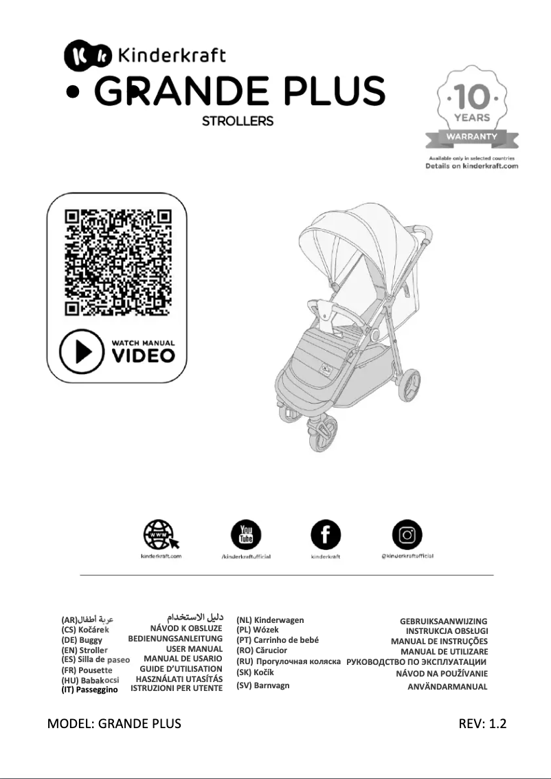Page 1 of the manual User Manual Kindercraft GRANDE PLUS