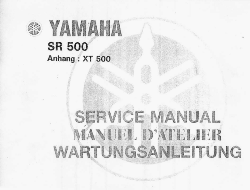 Page 1 de la notice Manuel utilisateur Yamaha SR500