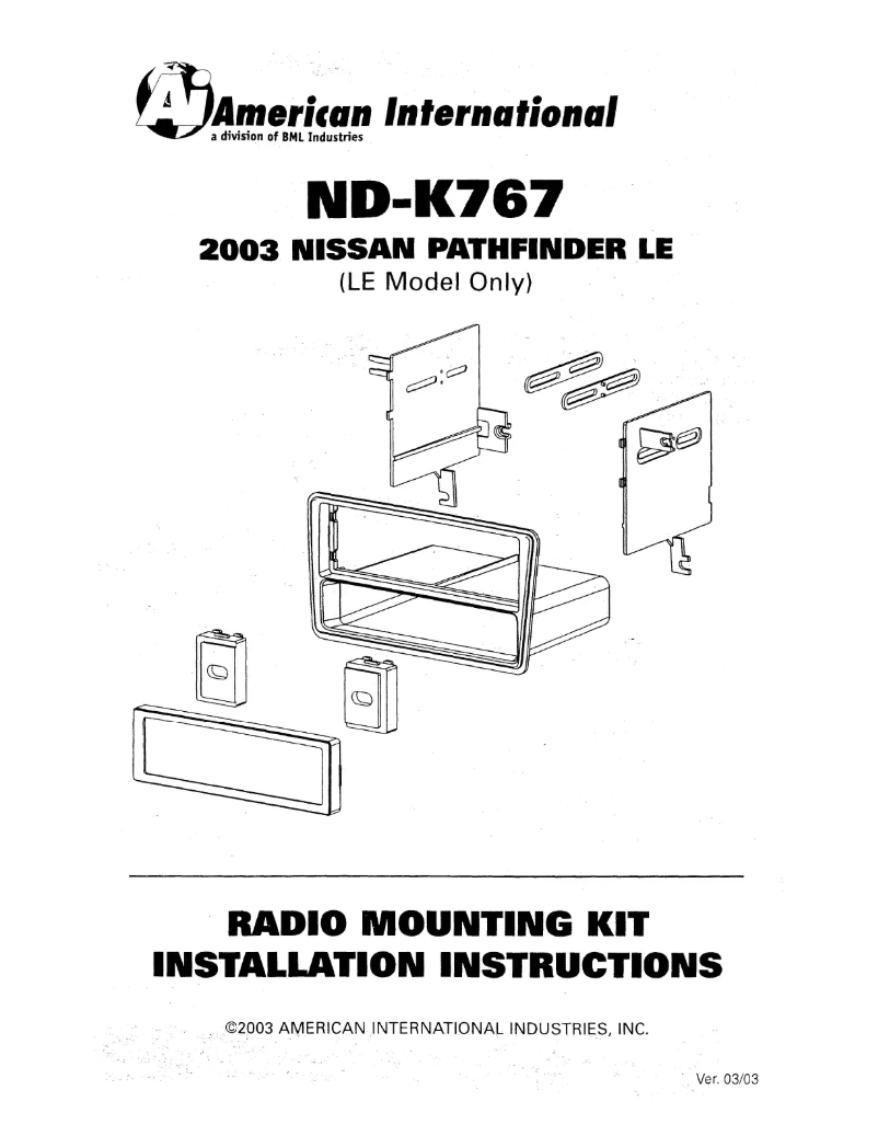Page 1 of the manual User Manual American International NDK767