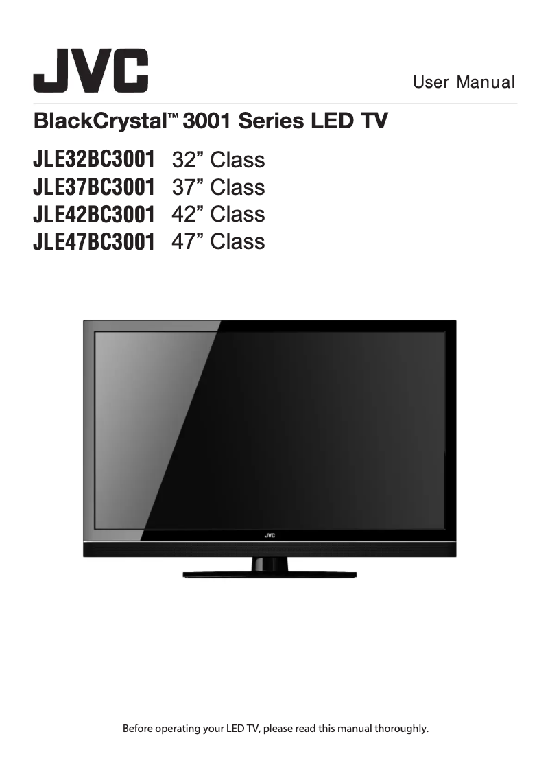 Page 1 de la notice Manuel utilisateur JVC JLE32BC3001