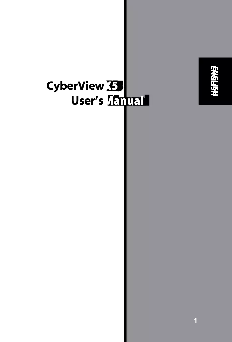 Page 1 de la notice Manuel utilisateur Braun CyberView X5