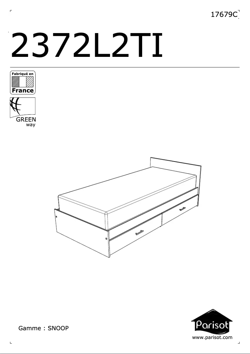 Page 1 of the manual User Manual Parisot Snoop 2372L2TI