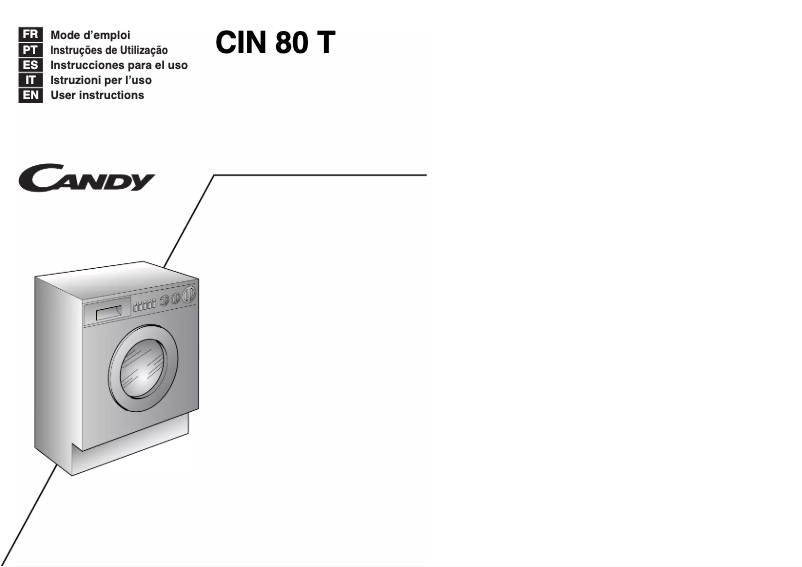 Page 1 of the manual User Manual Candy Cin 80 T