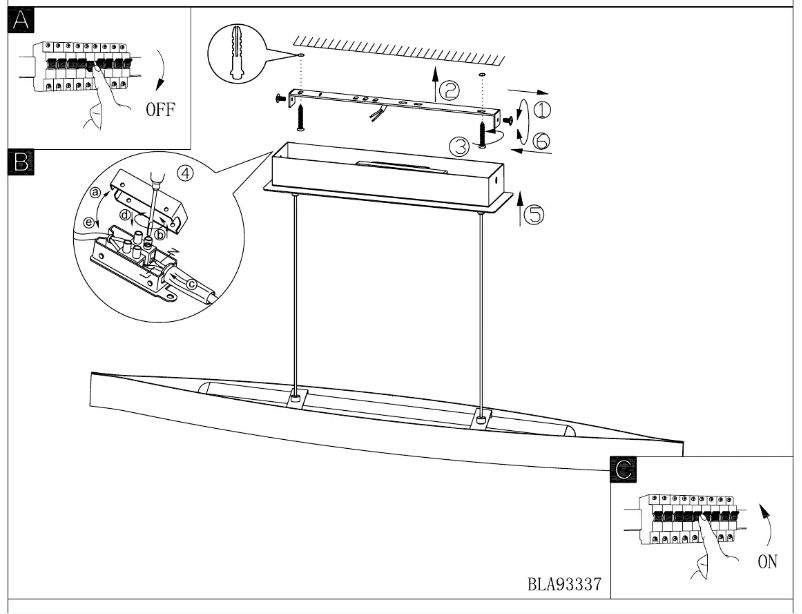 Page 1 de la notice Manuel utilisateur Eglo Fornes