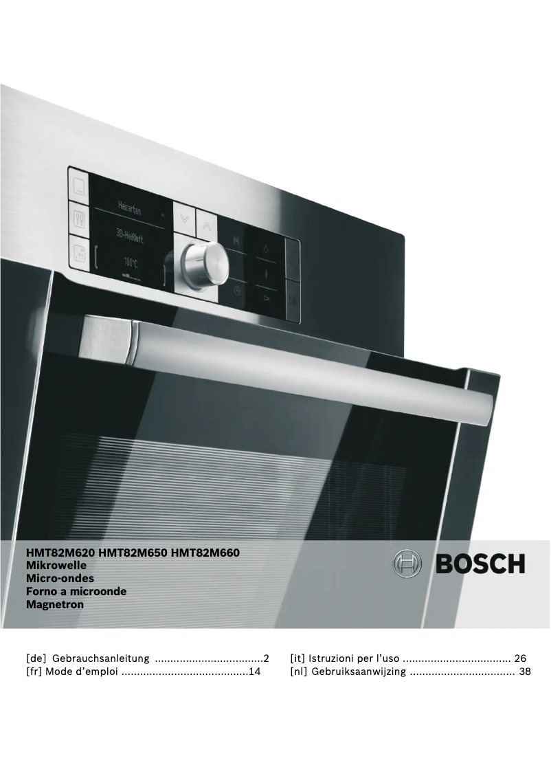 Page 1 of the manual User Manual Bosch HMT82m420