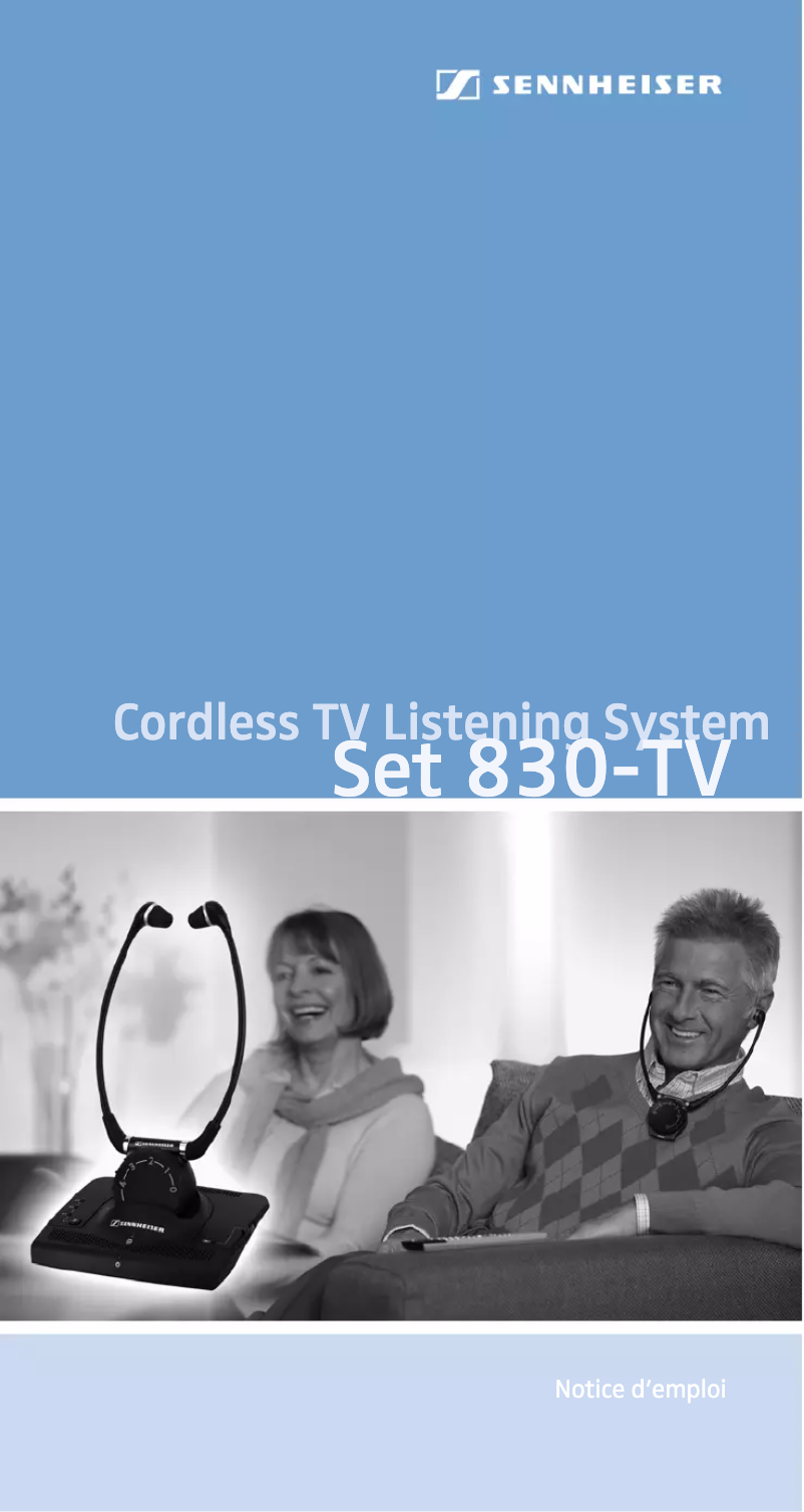 Page 1 de la notice Manuel utilisateur Sennheiser Set 830-TV