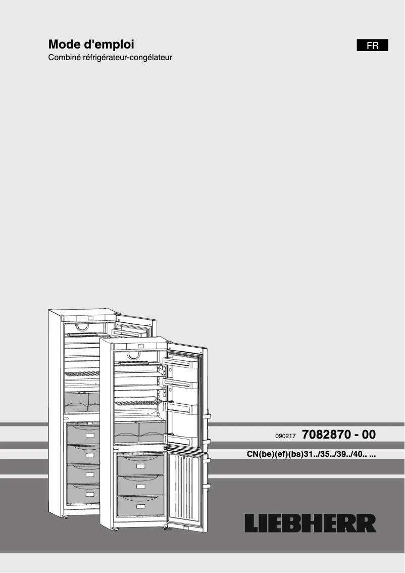 Page 1 de la notice Manuel utilisateur Liebherr CNef 4015-21