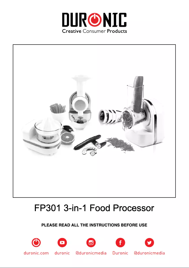 Page 1 de la notice Manuel utilisateur Duronic FP301