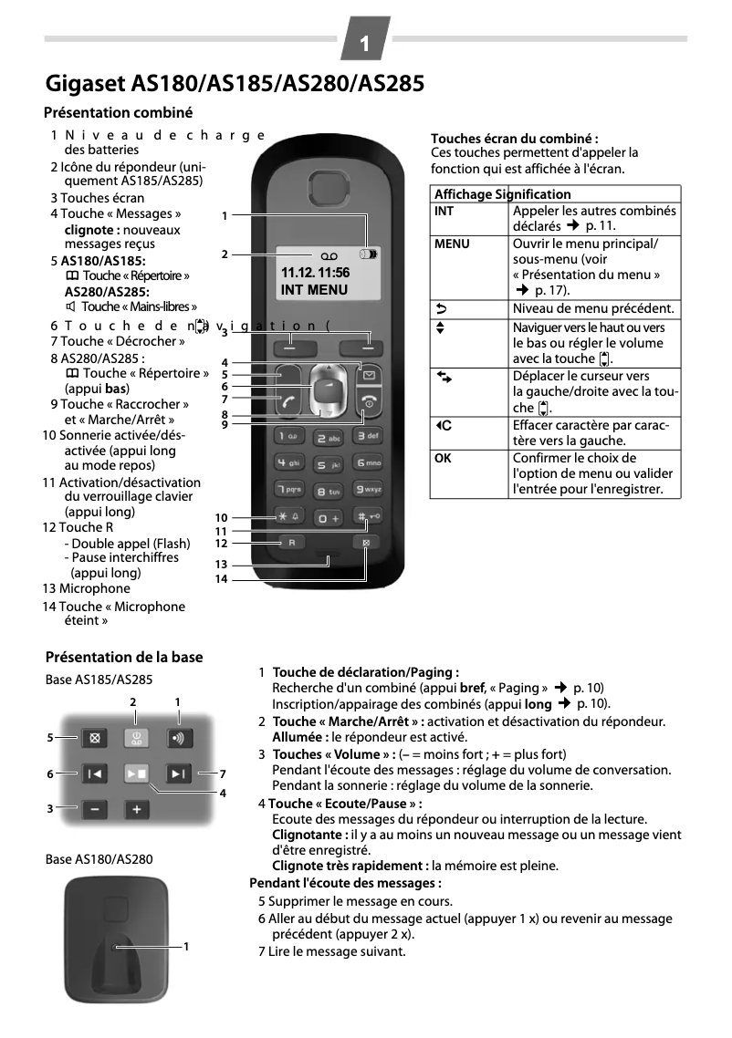 Imagen de la primera página del manual del dispositivo Gigaset AS185 Duo