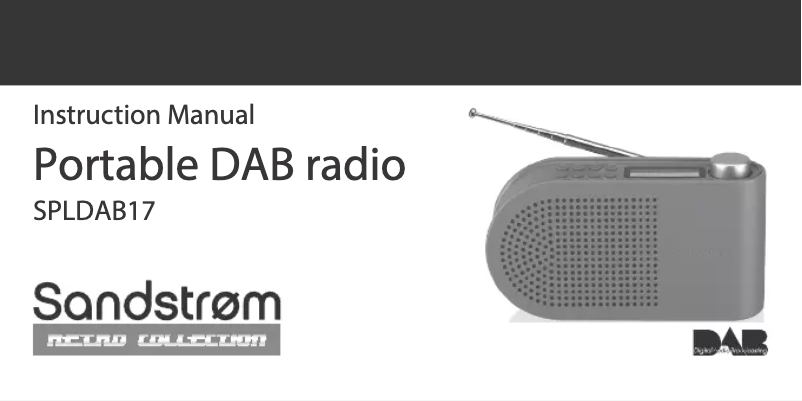 Page 1 de la notice Manuel utilisateur Sandstrøm SPLDAB17