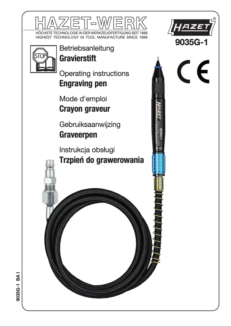 Page 1 de la notice Manuel utilisateur Hazet 9035G-1
