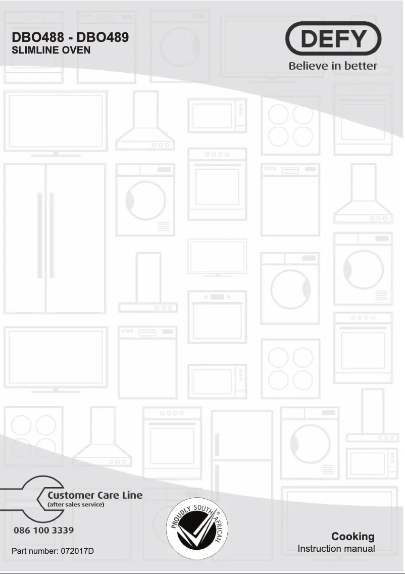 Page 1 de la notice Manuel utilisateur Defy DBO489E