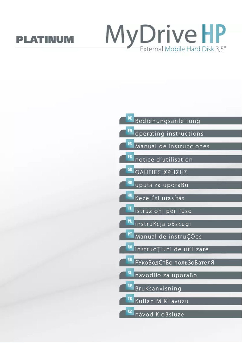 Página 1 del manual Manual de usuario Bestmedia MyDrive HP