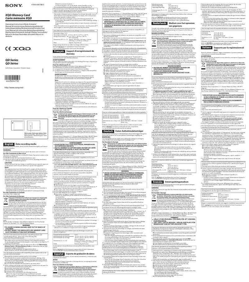 Page n°1 - Manuel utilisateur Sony QD-G64A