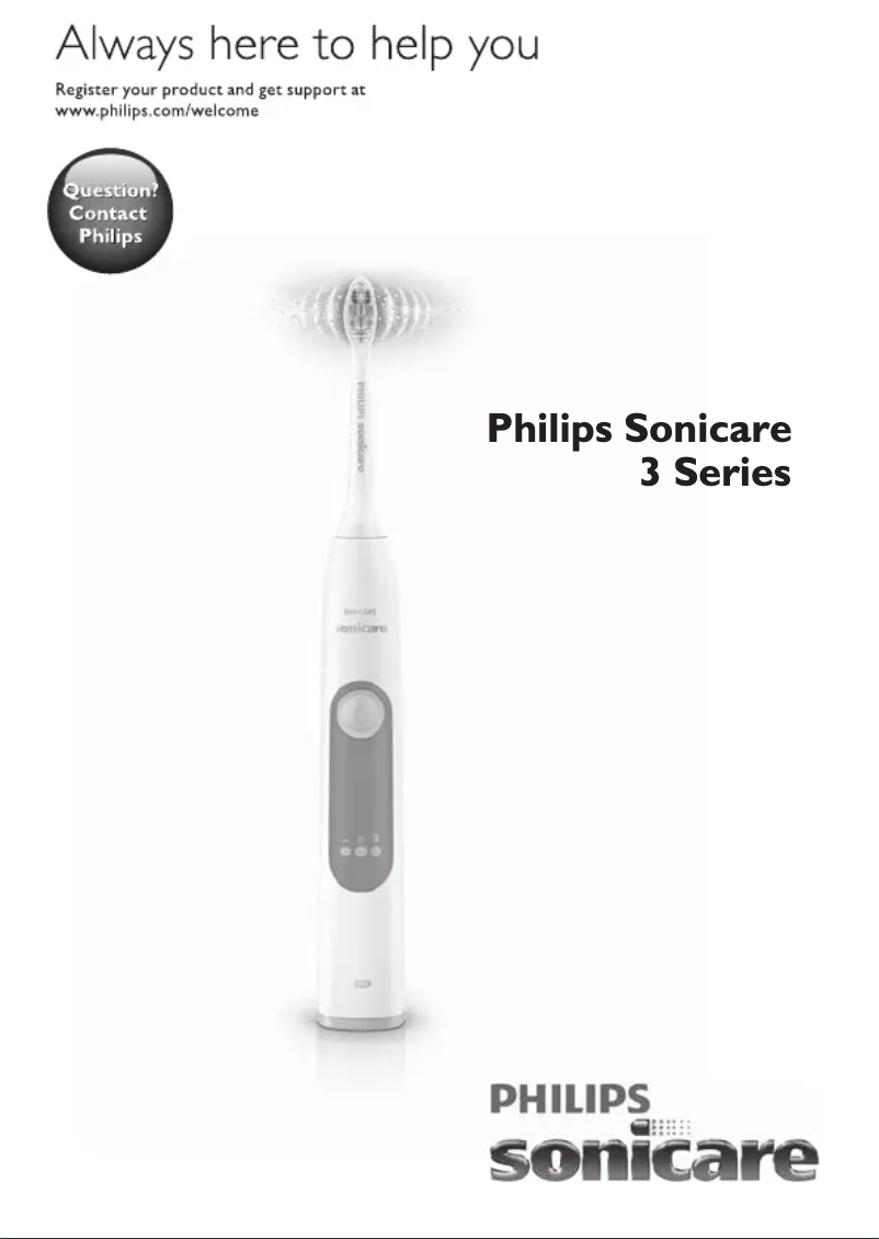 Page 1 de la notice Manuel utilisateur Philips Sonicare 3 Series gum health HX6632