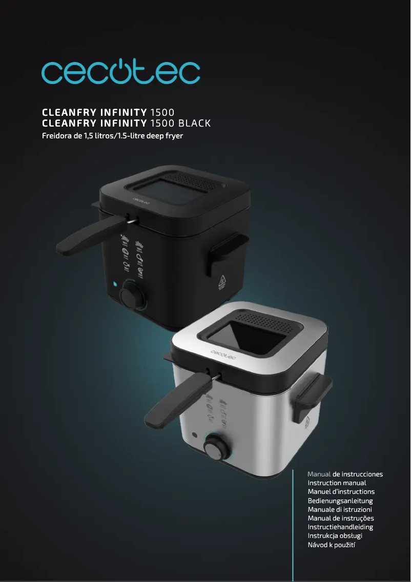 Page 1 of the manual User Manual Cecotec CleanFry Infinity 1500