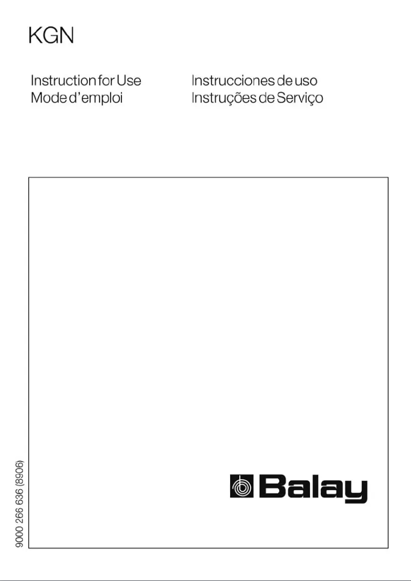 Página 1 del manual Manual de usuario Balay 3KFB7602