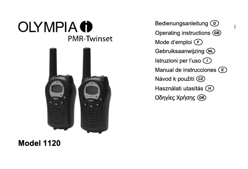 Page 1 de la notice Manuel utilisateur Olympia PMR 1120