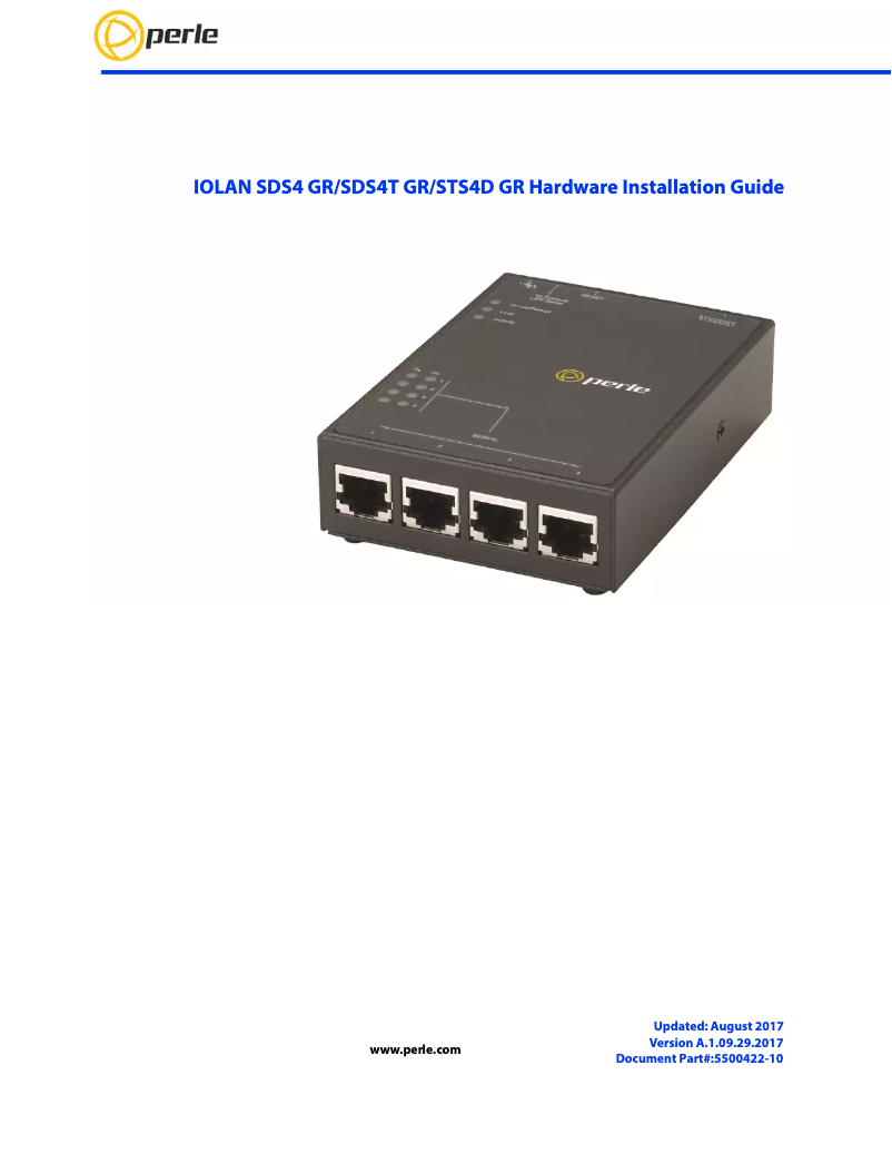 Image de la première page du manuel de l'appareil IOLAN SDS4T