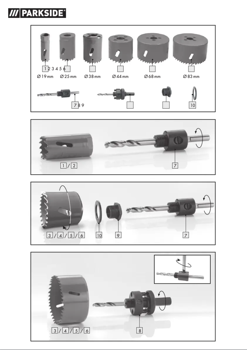 Page 1 de la notice Manuel utilisateur Parkside PLSS 9 A1